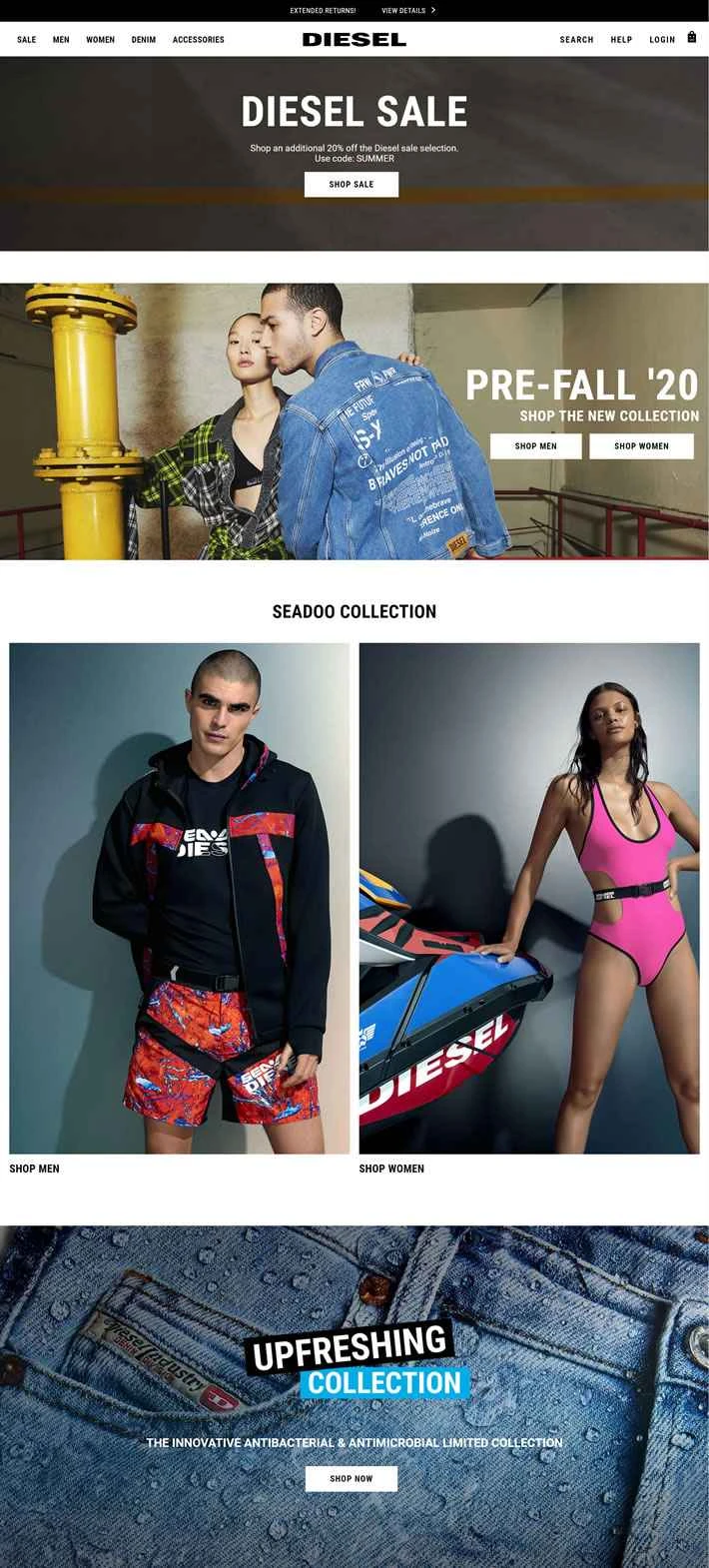 ディーゼルUSオンラインストア：イタリアのデニムファッションブランド