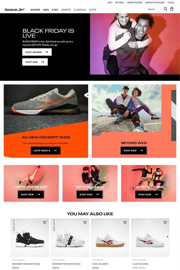 リーボックUK公式サイト：リーボックUK