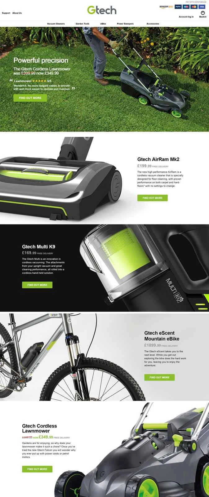 Gtech公式サイト：カーペットクリーナー、掃除機、ガーデニング用品