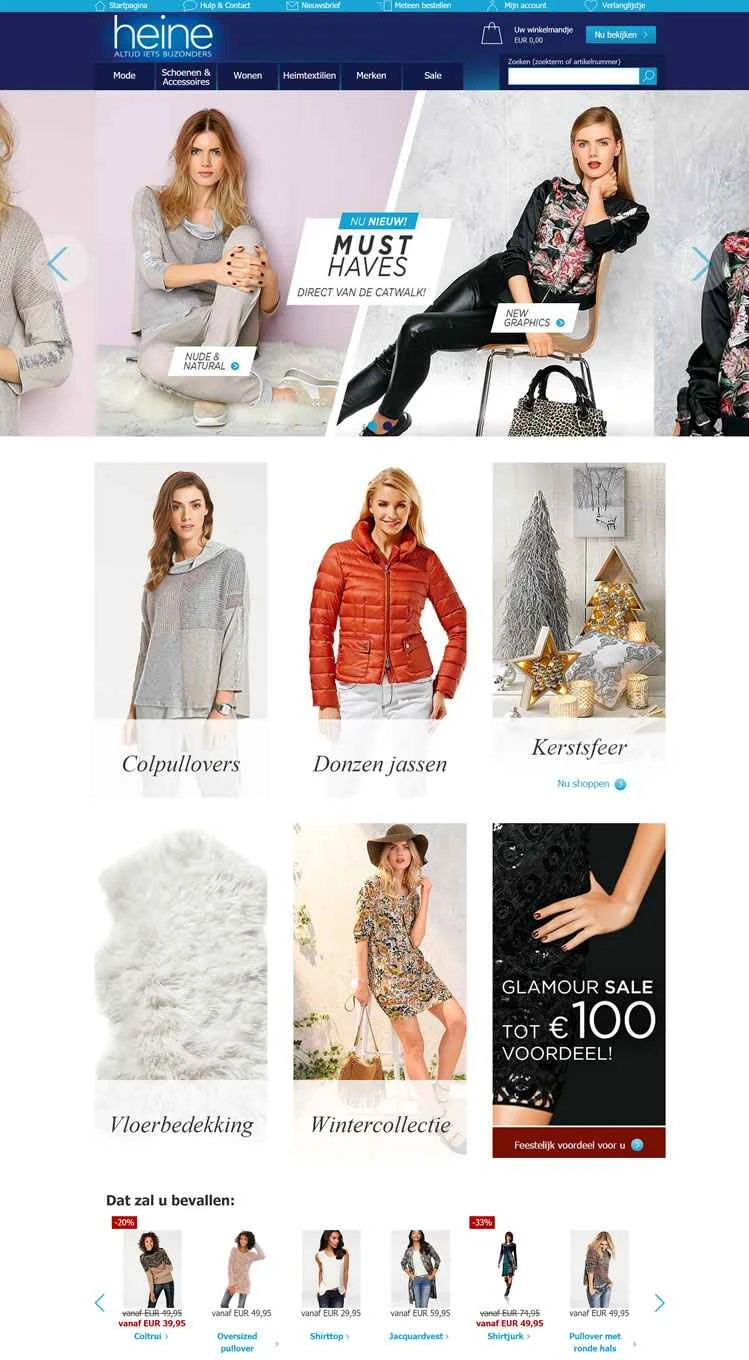 エレガントなオランダの婦人服オンラインストア、Heine