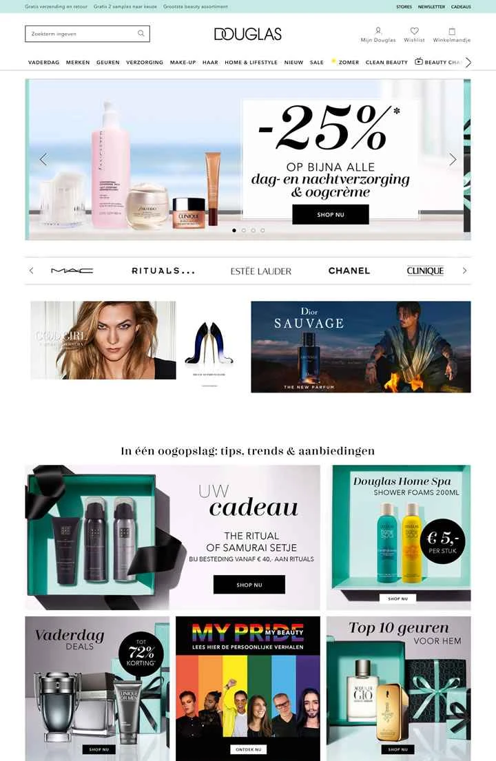 DOUGLAS オランダ: 香水と化粧品を買う