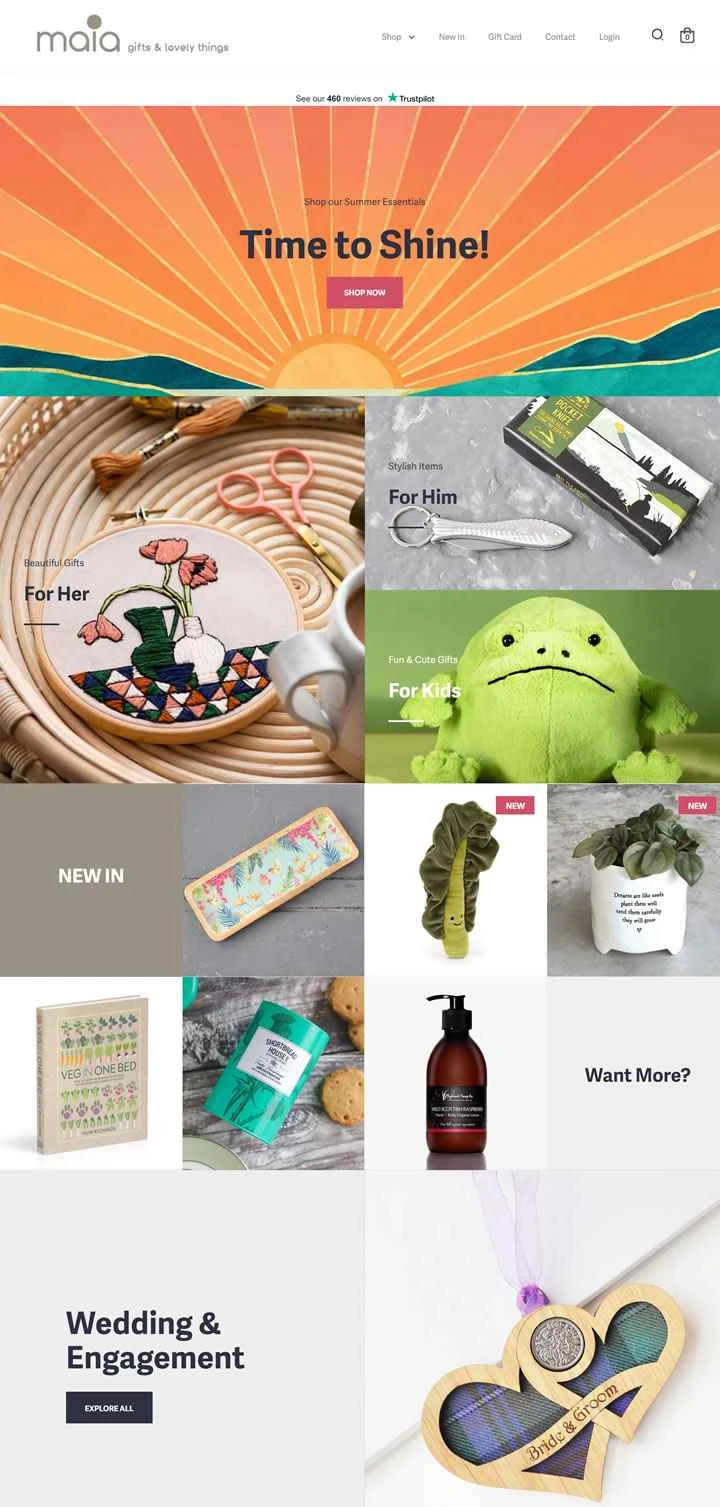 ユニークな英国のギフトショップ、マイアギフト