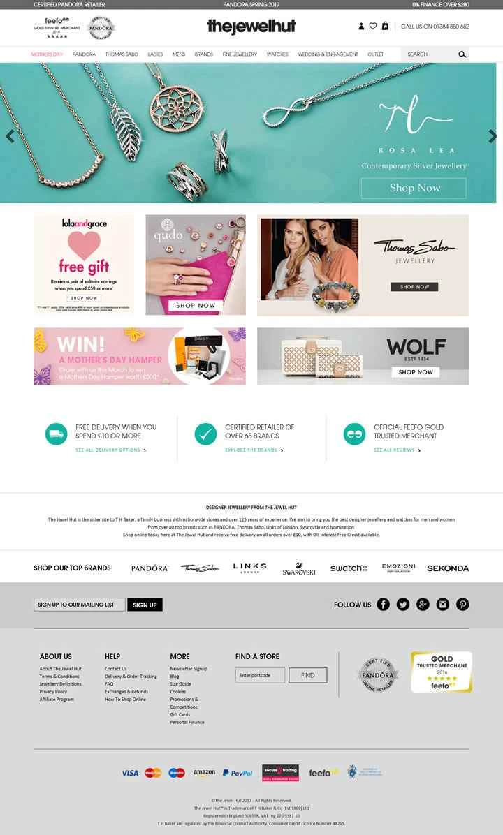 英国のオンラインジュエリーストア「ジュエルハット」