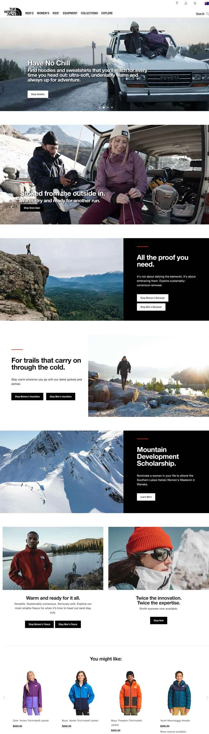 ザ・ノース・フェイス・オーストラリア公式サイト：ザ・ノース・フェイス・オーストラリア