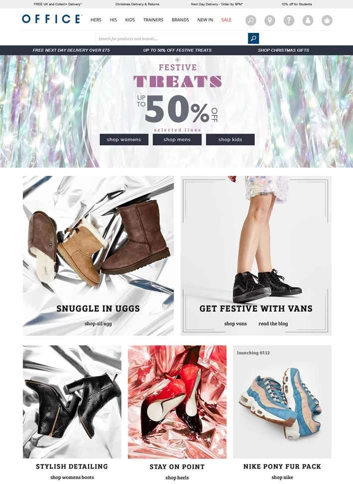 英国最大のオンライン靴小売業者、Office。