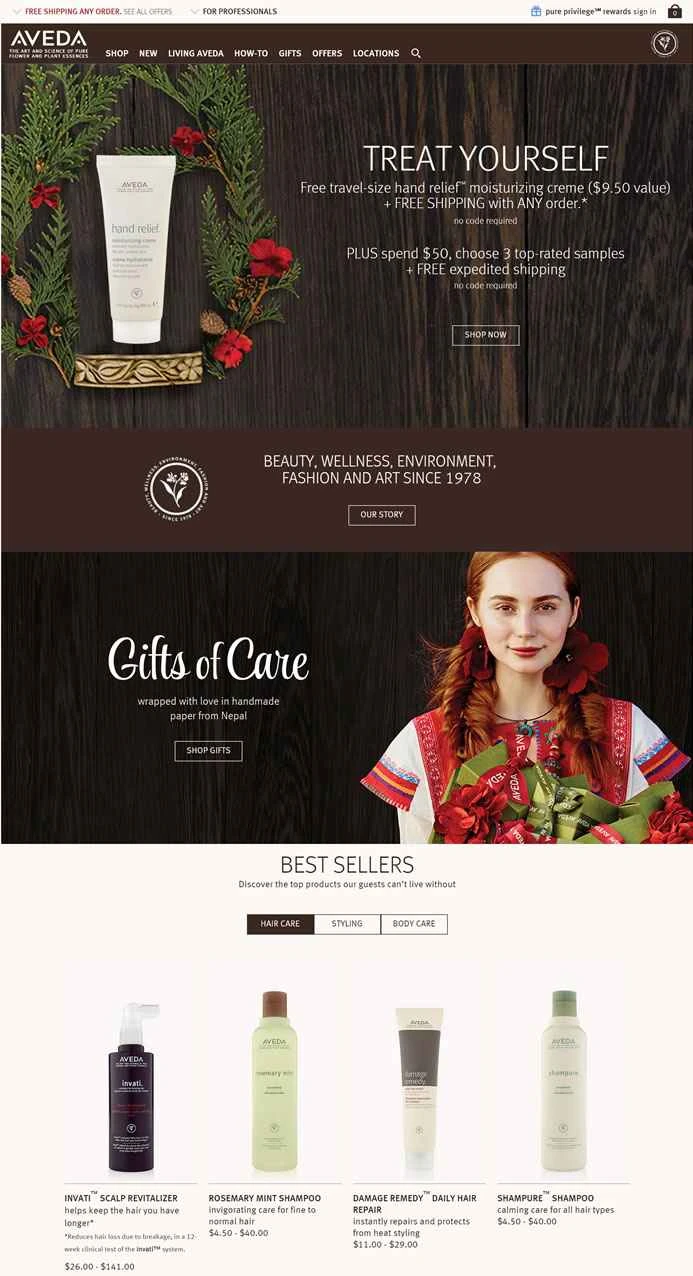 Aveda US ウェブサイト: 天然ヘアケア製品、シャンプー、コンディショナー、サロンケア。