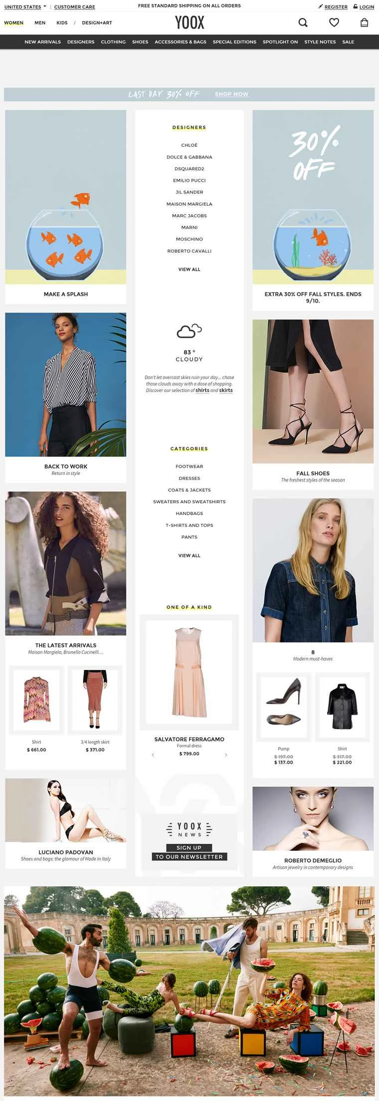 YOOX US公式サイト：世界的に有名なマルチブランドファッションオンラインコンセプトストア