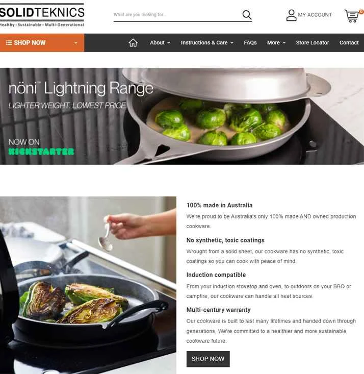 100% オーストラリア製の調理器具: Solidteknics