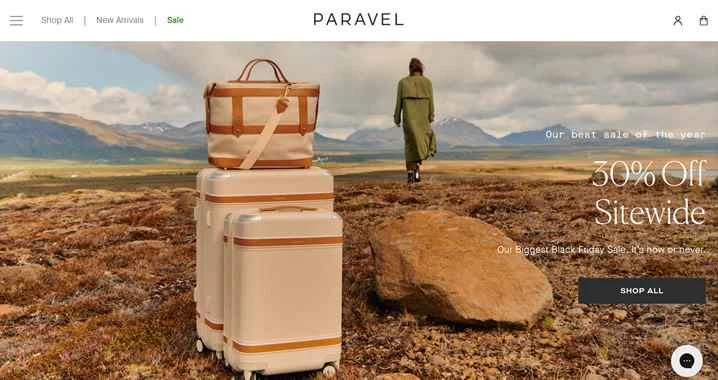 Paravelウェブサイト: 持続可能な荷物、バッグ、旅行用品