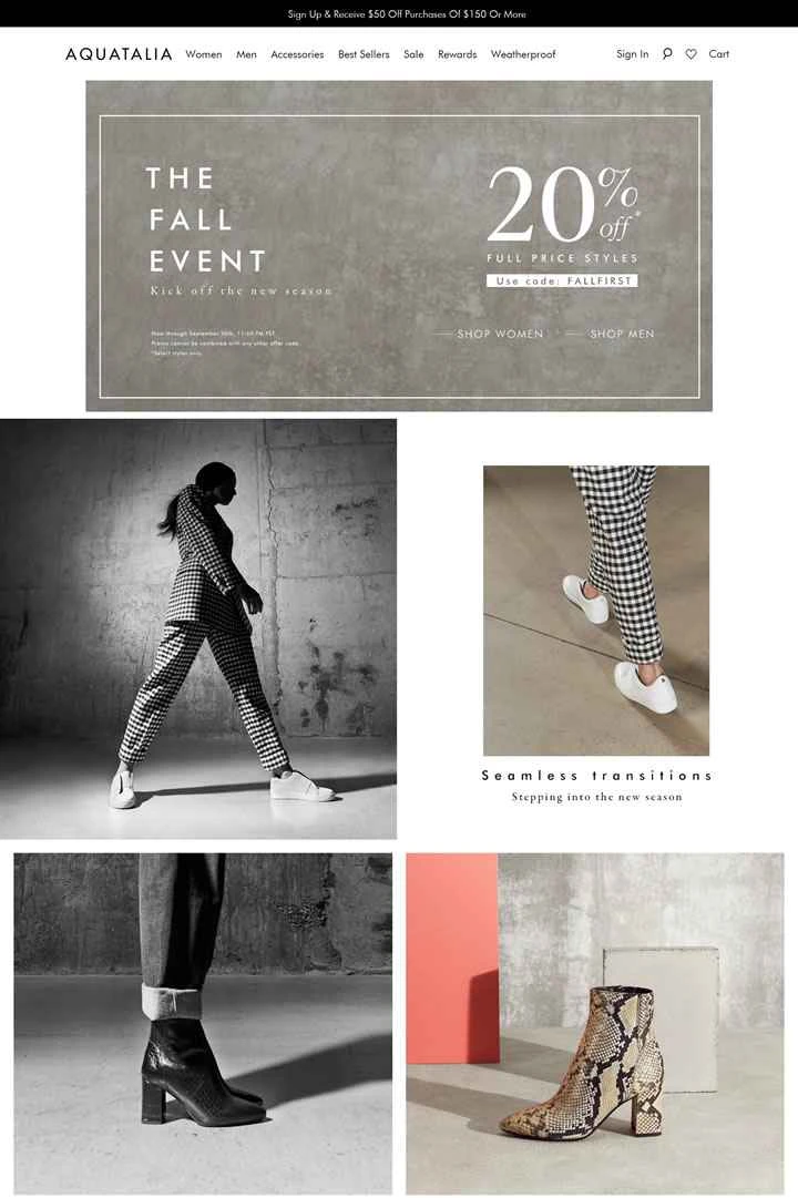 アクアタリア公式サイト：イタリアの有名フットウェアブランド