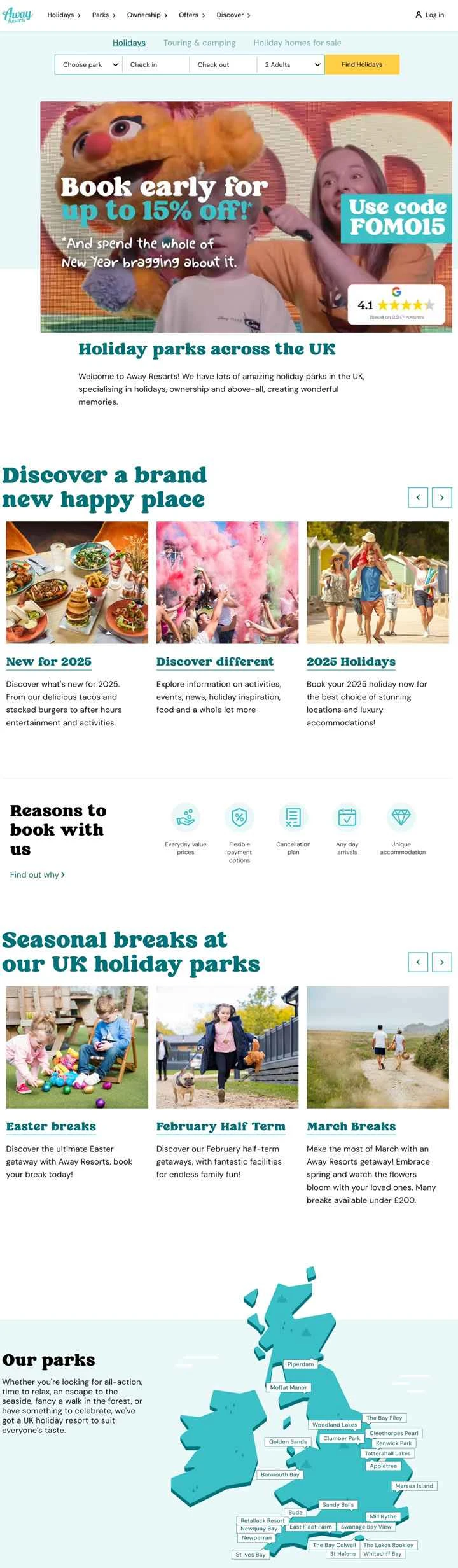 英国のホリデーパーク運営会社：アウェイ・リゾーツ