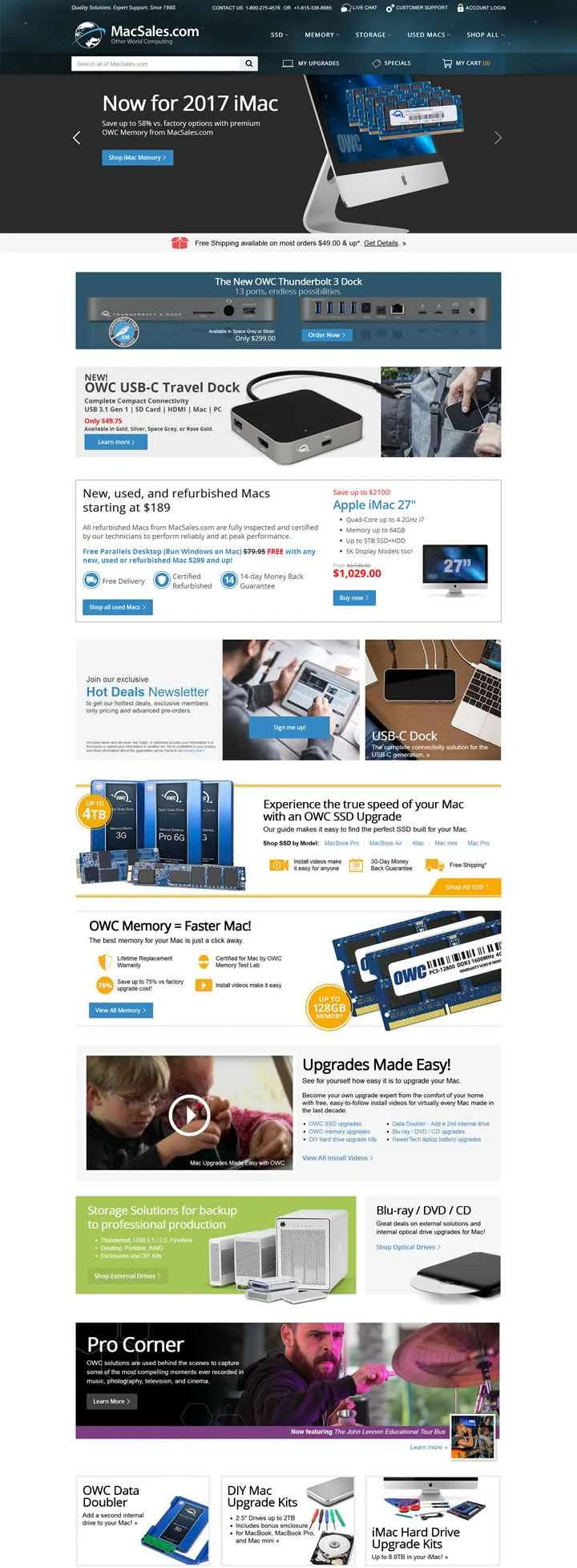 Apple Macのアップグレード：MacSales.com