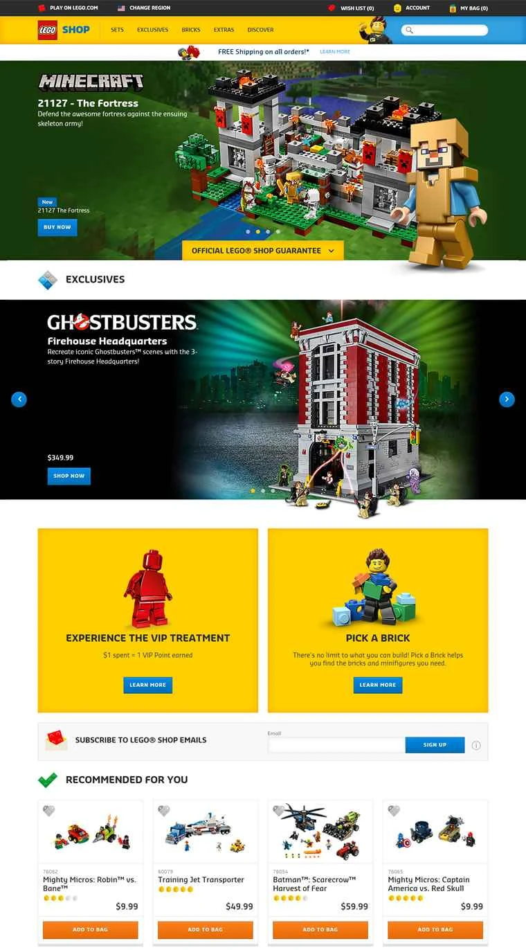 LEGO USのブロックの公式サイト：LEGO US