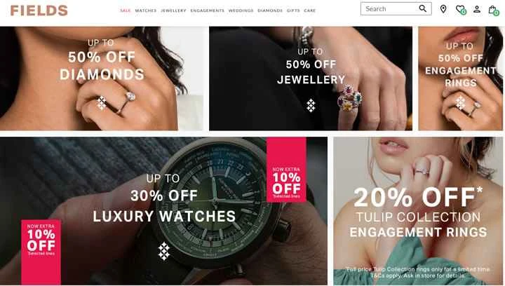 フィールズ・ザ・ジュエラー公式サイト：時計、ジュエリー、婚約指輪