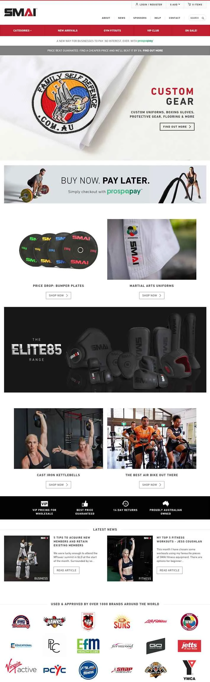 SMAI は、オーストラリアを代表する格闘技用具およびフィットネス用具のサプライヤーです。