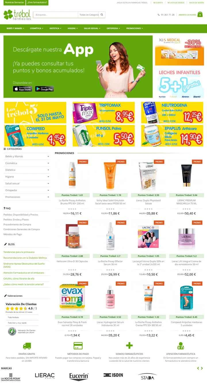 スペインのトレボルハーブショップ: Farmachias Trébol