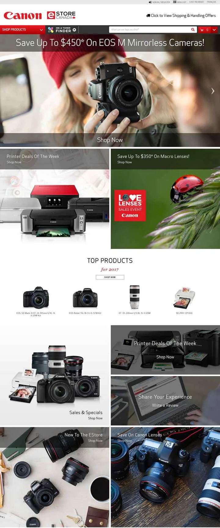 キヤノンeストアカナダ
