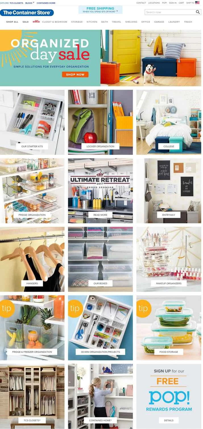 米国を拠点とする収納・整理用品店、The Container Store。