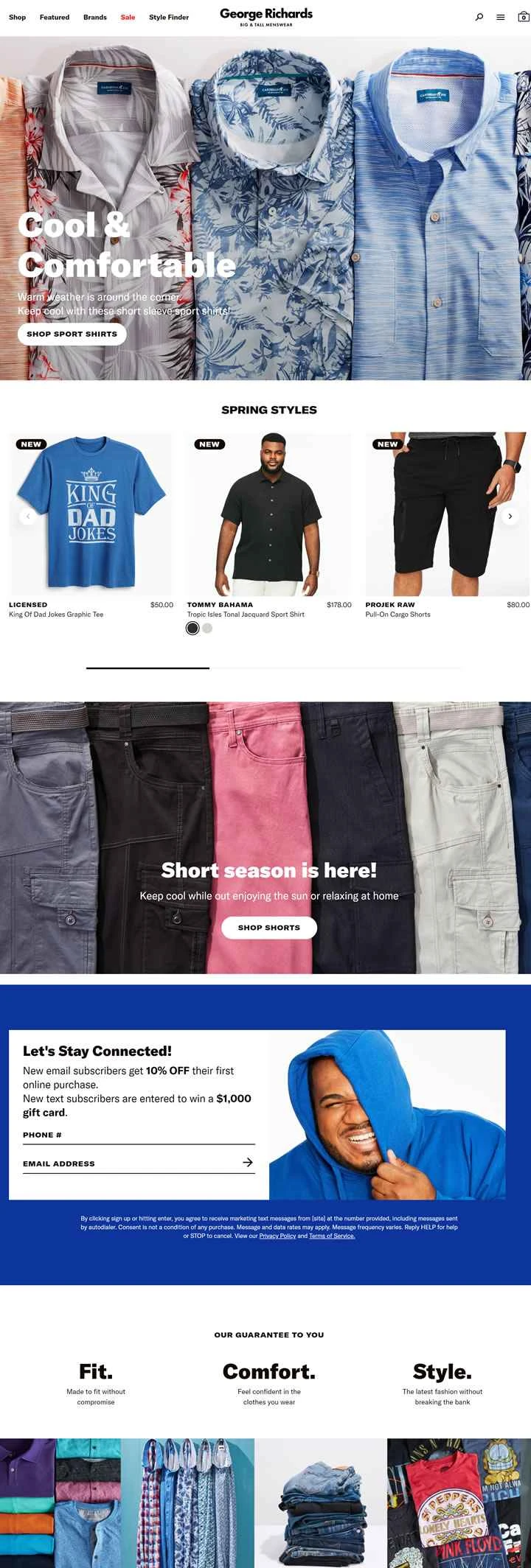 ジョージ・リチャーズは、背の高い男性向けのカナダの紳士服店です。