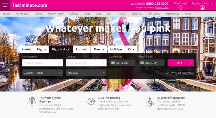 英国を代表するオンライン旅行・レジャー小売業者、Lastminute.com。