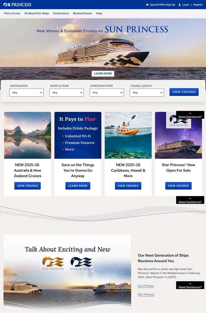 プリンセスクルーズ公式サイト：プリンセスクルーズ