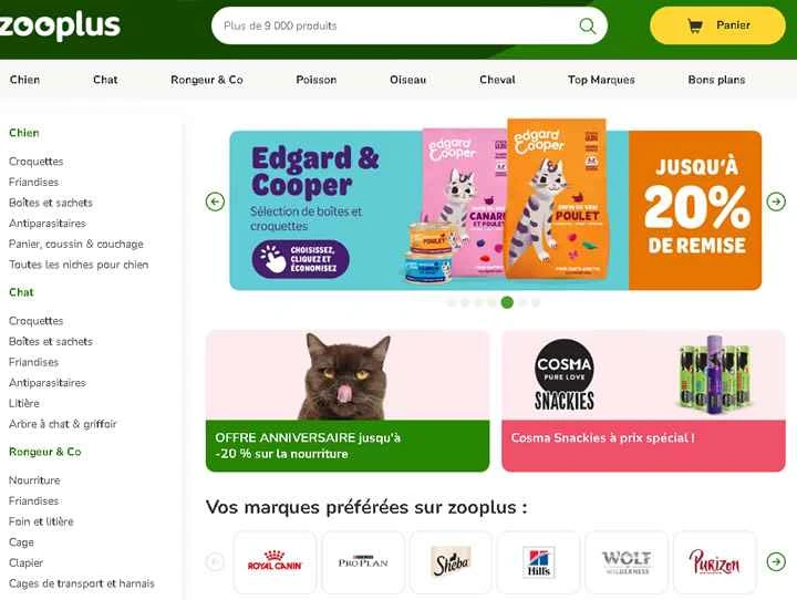ベルギーNo.1オンラインペットショップ、Zooplus.be