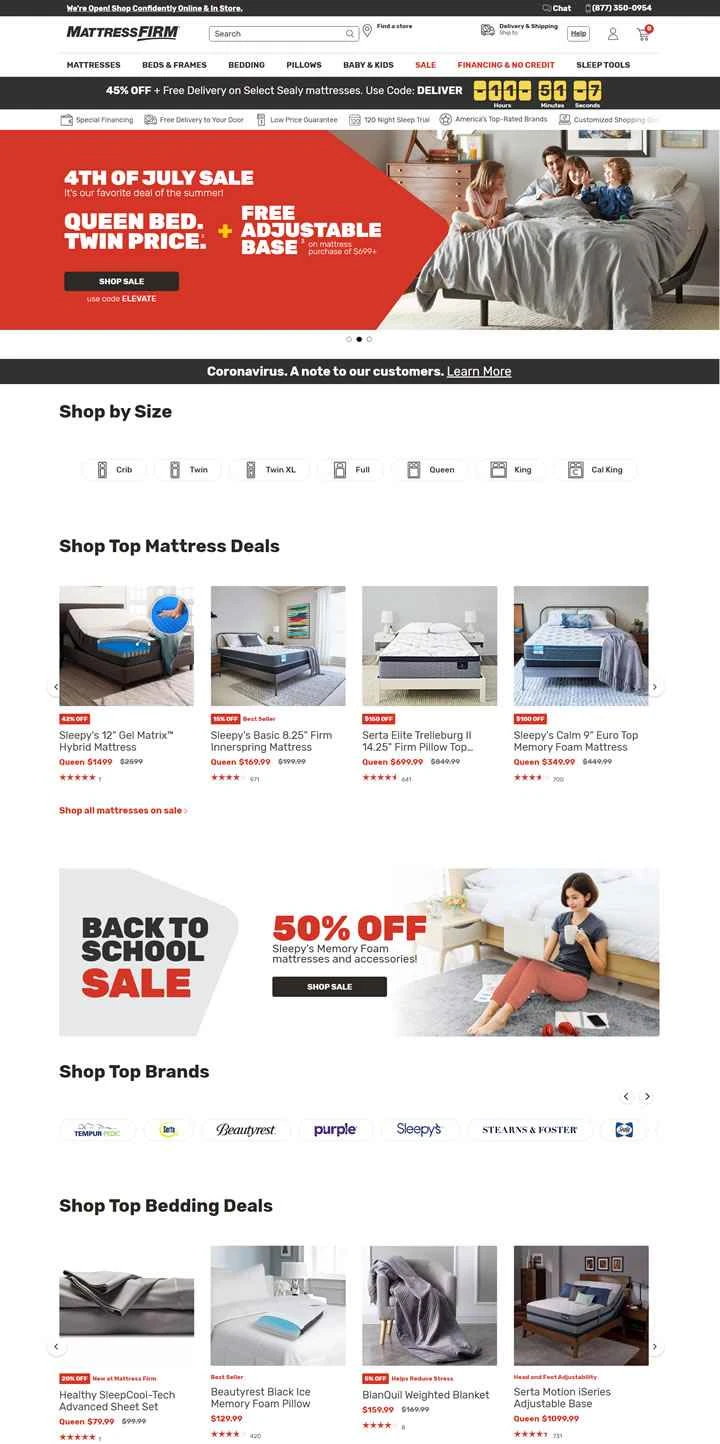 アメリカのマットレスチェーン：マットレスファーム