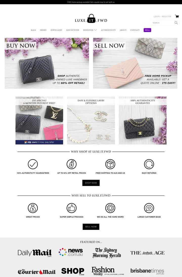 Luxe.It.Fwd は、本物の中古高級品を売買するオーストラリアのプラットフォームです。
