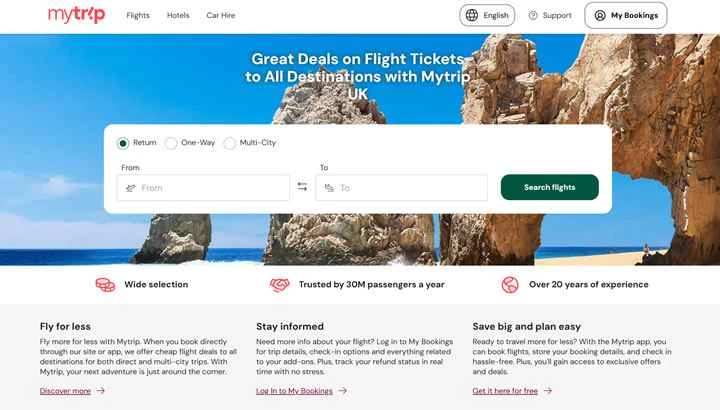 Mytrip UK: 格安航空券で、より安く、もっと旅を。