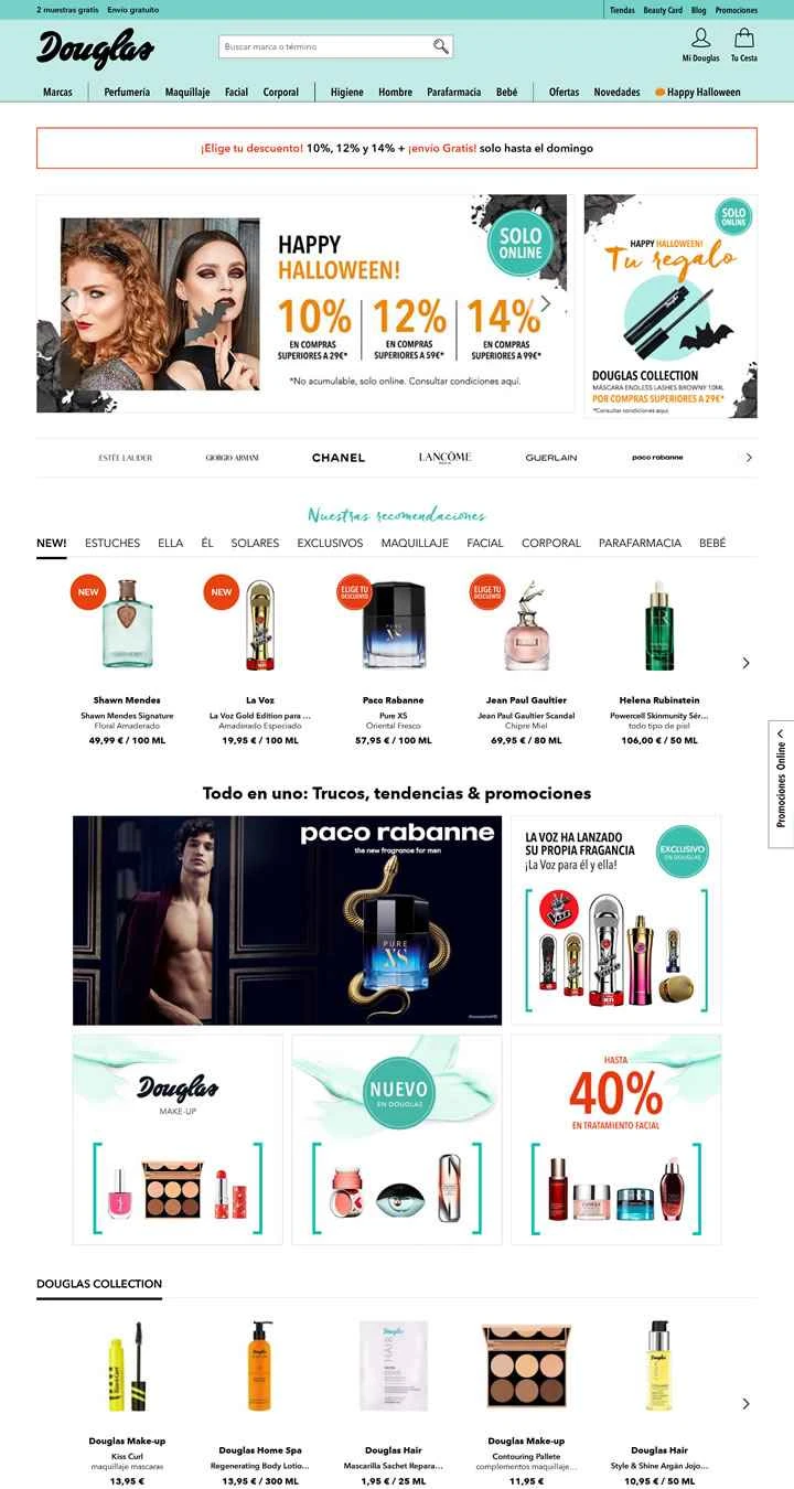 スペインのオンライン香水・化粧品店「ダグラス」