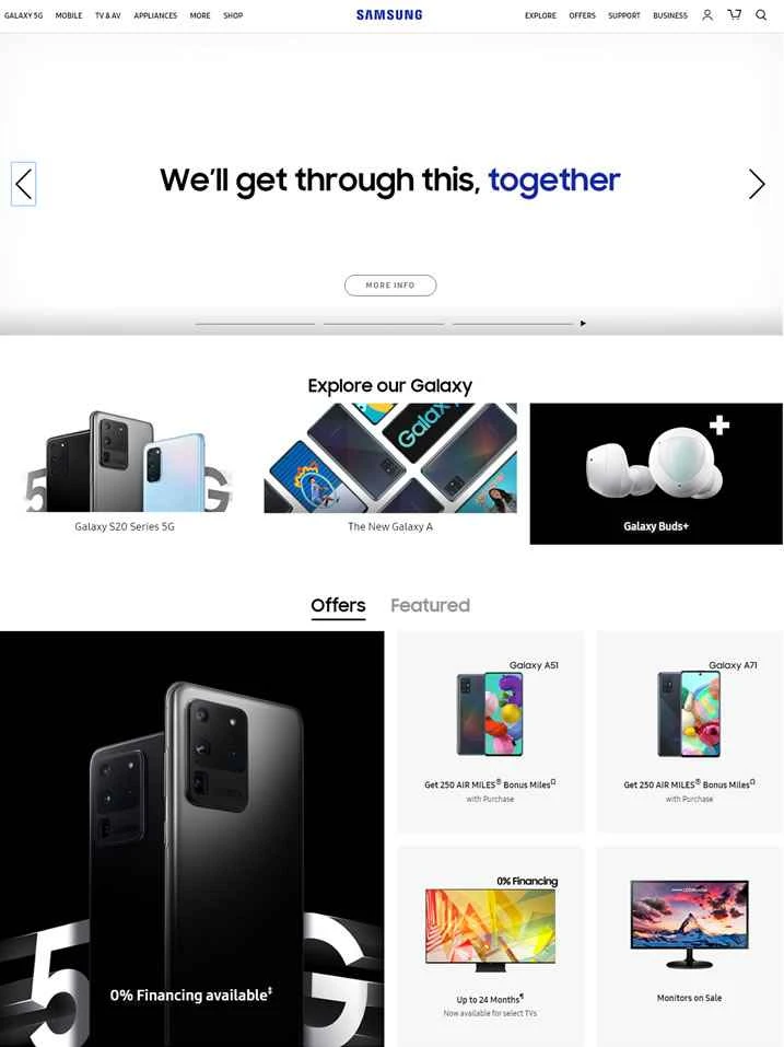 サムスンカナダ公式ウェブサイト: Samsung CA