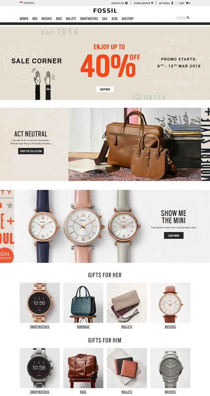Fossil Indonesia オンラインストア: Fossil Indonesia