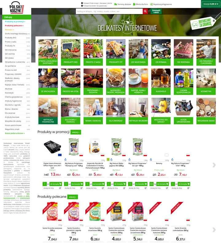 ポーランドのオンライン食料品店: Polski Koszyk