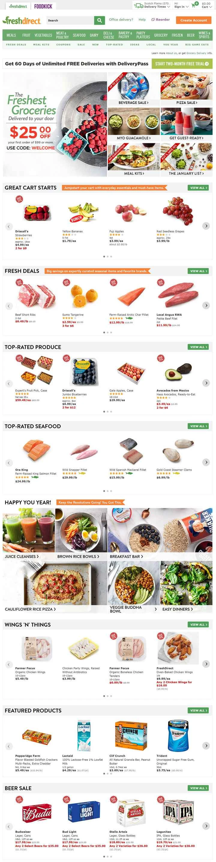 FreshDirect は、米国を拠点とするオンライン食料品および生鮮食品小売業者です。