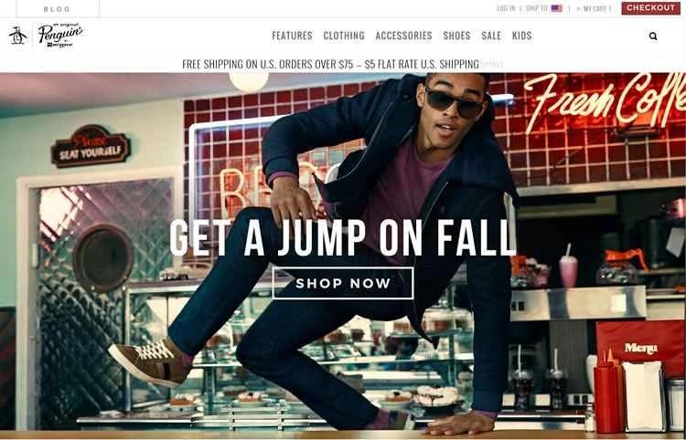 オリジナルペンギンUSウェブサイト：ブラッド・ピットやジョニー・デップが愛用する衣料ブランド