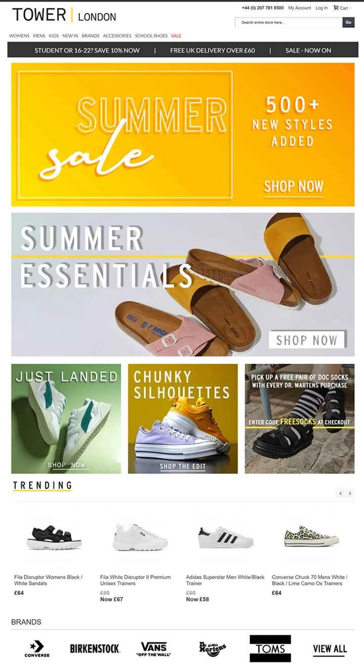 TOWER London公式サイト：靴、ブーツ、スニーカーなど