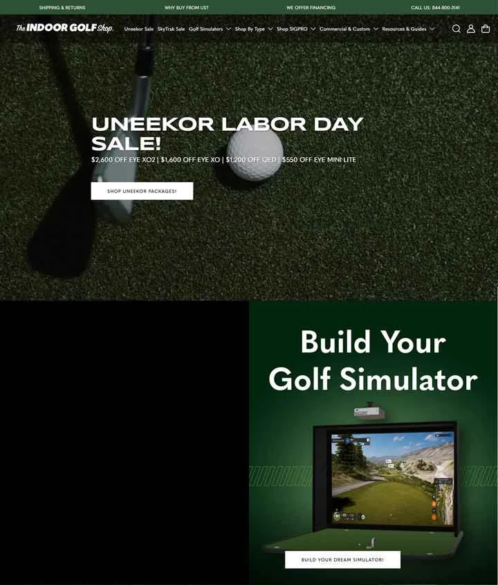インドアゴルフショップ（米国インドアゴルフシミュレーターストア）