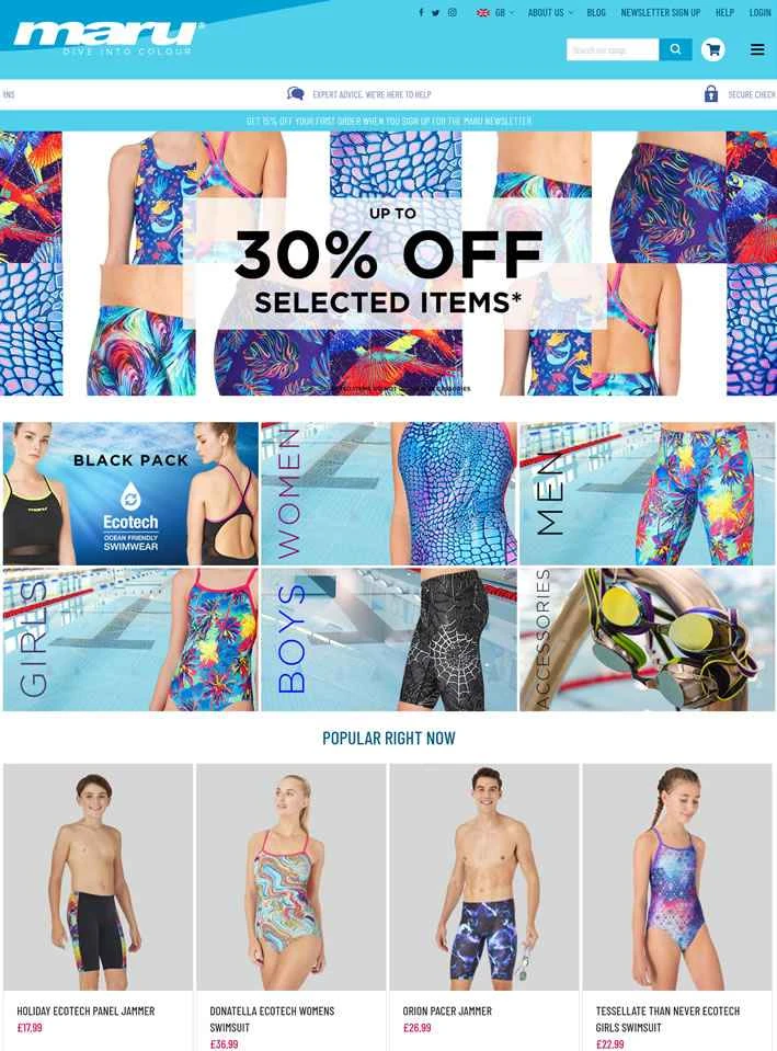 イギリスのファッション水着ブランド：Maru Swimwear