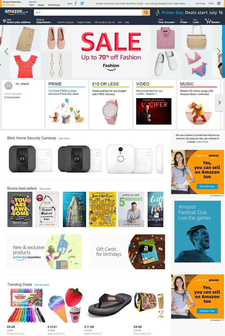 Amazon UK 公式サイト: Amazon.co.uk