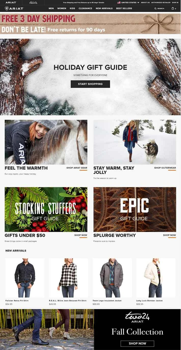 Ariat公式サイト：アメリカの乗馬ブーツとアパレルブランド