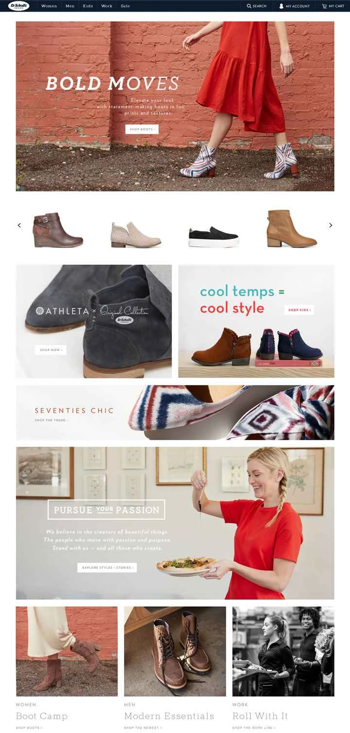 アメリカのオンライン靴小売業者、Dr. Scholl's Shoes。