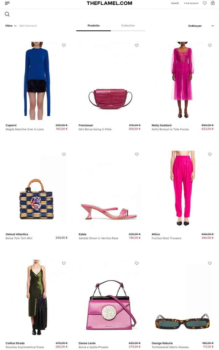 Theflamel Italy：高級婦人服、靴、アクセサリー