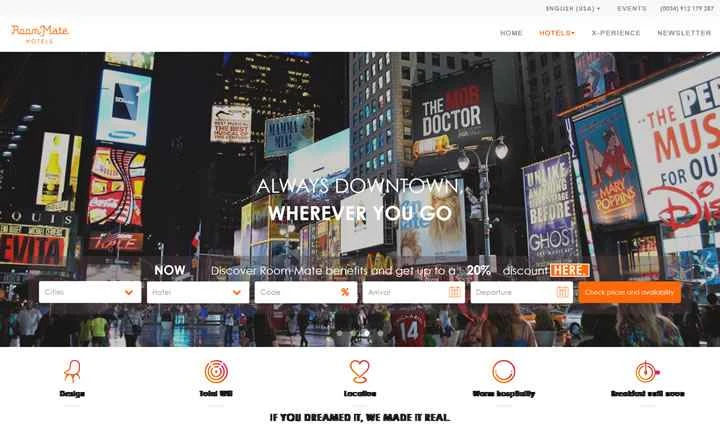 ルームメイトホテル（米国）：スペインのホテルブランド
