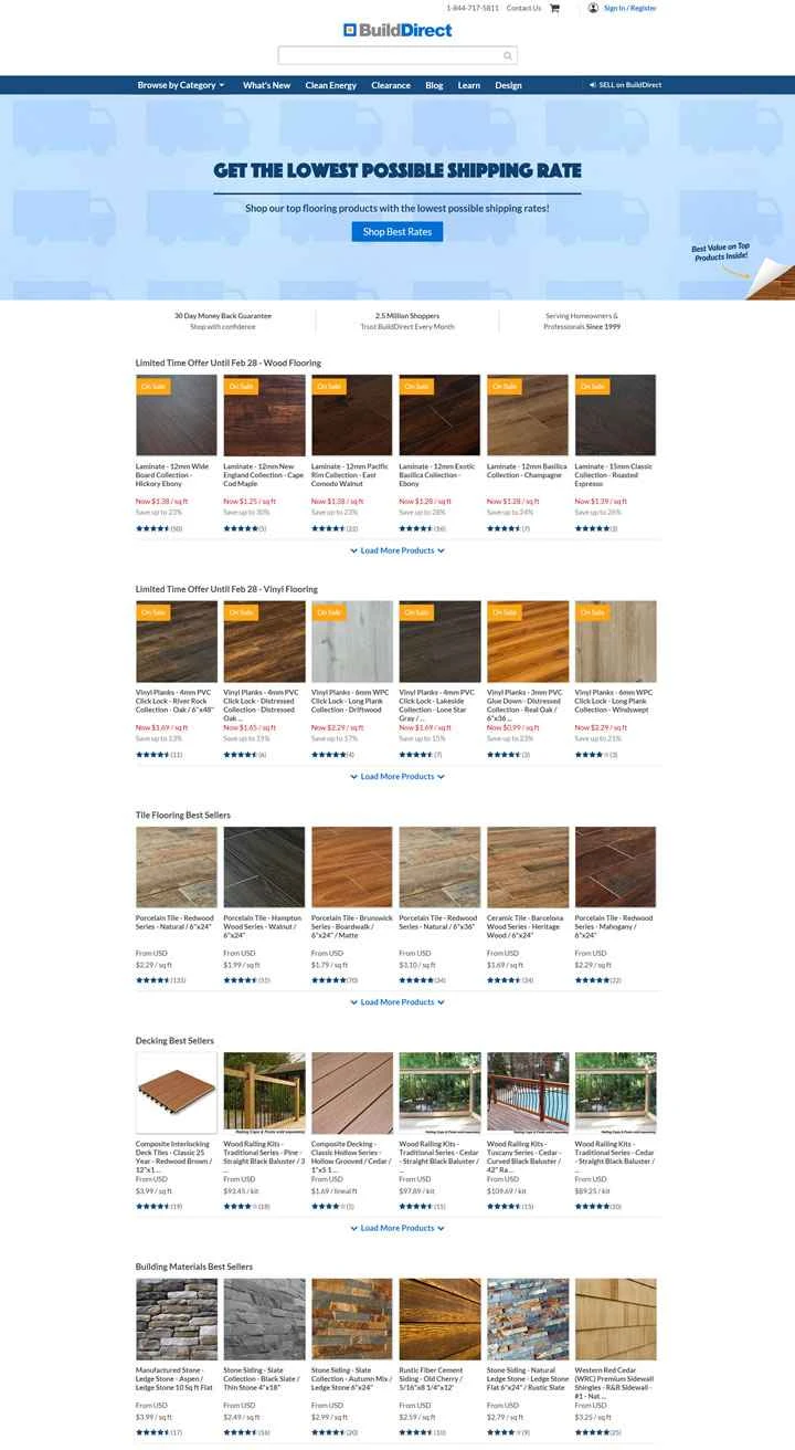 BuildDirect は、床材および建築資材の世界大手オンライン卸売業者です。