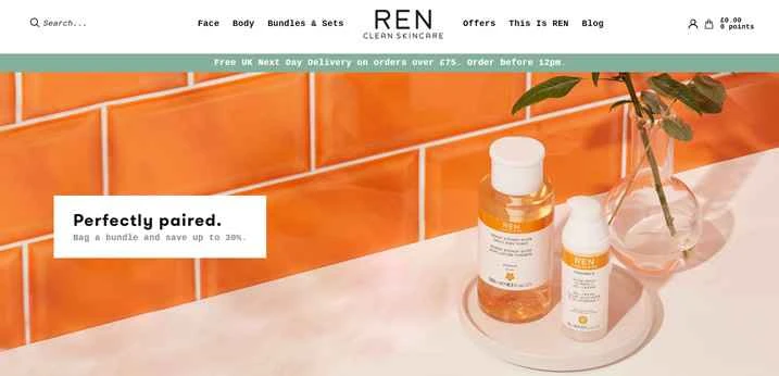 REN Clean Skincare公式サイト：イギリス発オーガニックスキンケアブランド