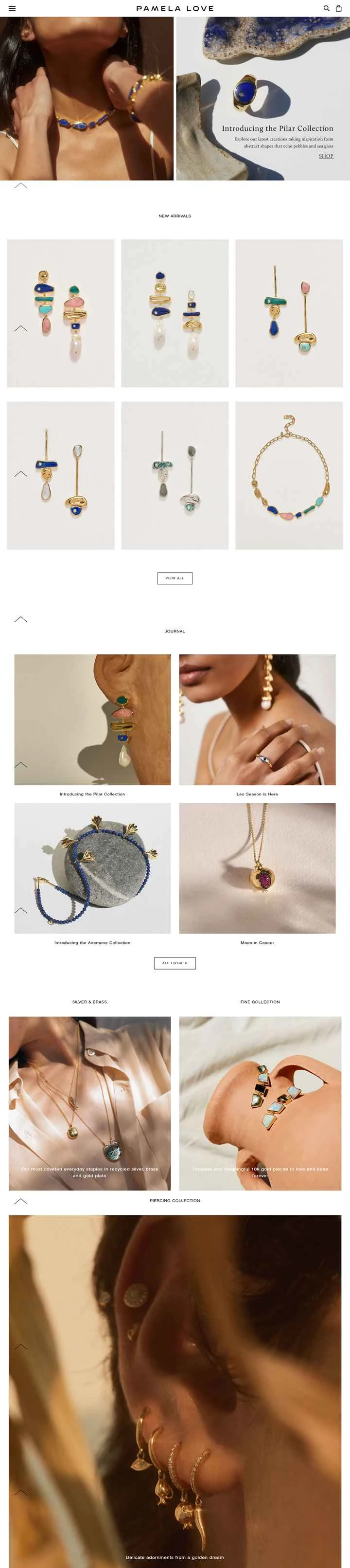 パメラ・ラブ公式サイト：ニューヨークのデザイナー、パメラ・ラブによる、精巧でスタイリッシュな穴あきジュエリー