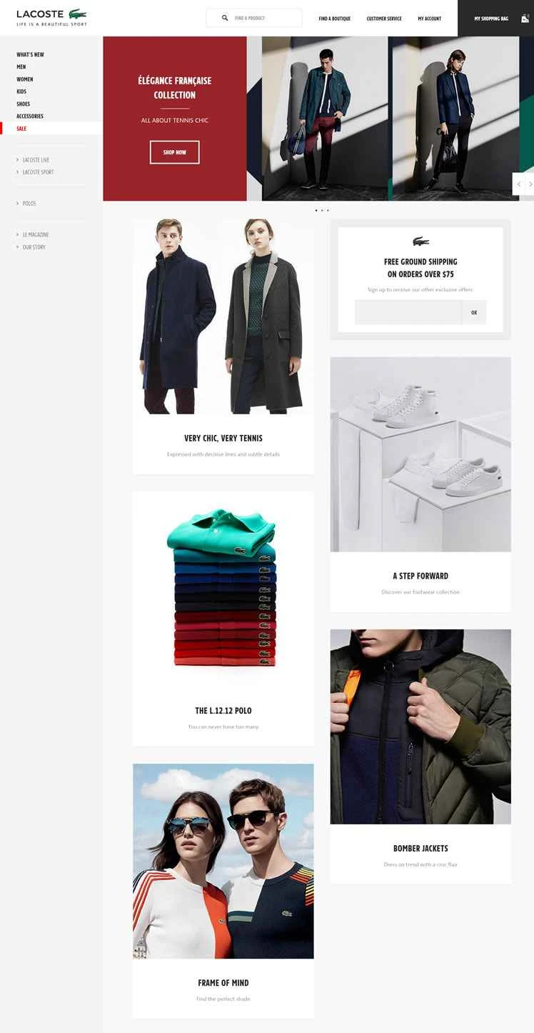 ラコステUS公式サイト：定番ポロシャツブランド