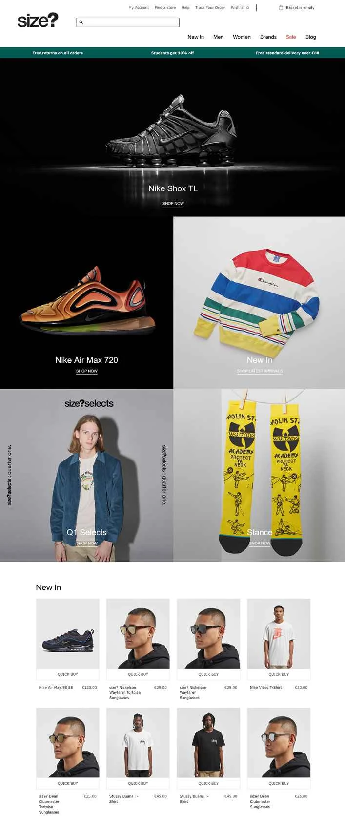 サイズは？アイルランド公式サイト：英国ロンドンのスニーカーブティック