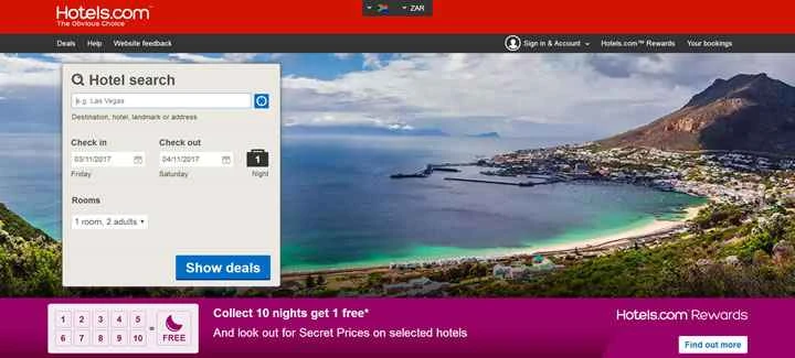 Hotels.com 南アフリカ: ホテル予約