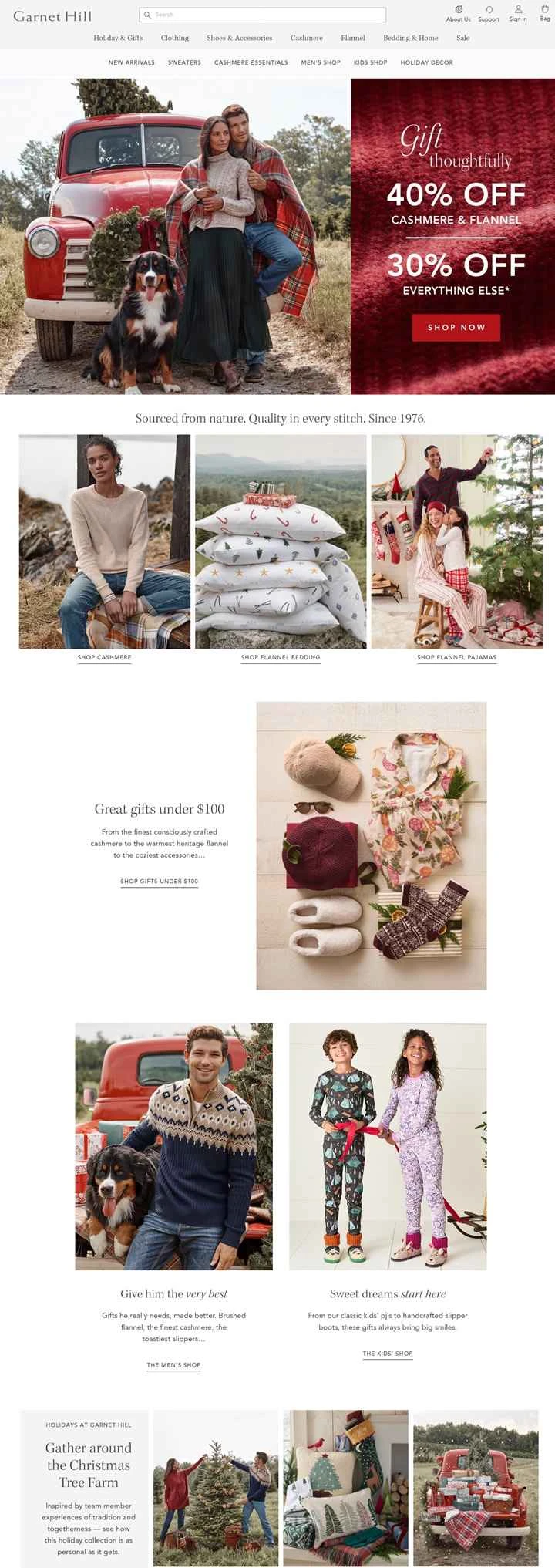 ガーネット ヒルの公式ウェブサイト: オリジナルのアパレル、寝具、室内装飾品。